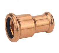 Home Range Westco Press Fit Reducing Coupling 35mm X 28mm - Copper Straight Connector For Water & Heating Pipes
