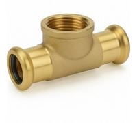 Home Range Westco Press Fitting Tee 15X15X1/2" Cxcxfi - Dzr Brass, Water Press Connector, Female Bsp Branch