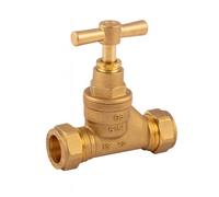 Home Range Westco Wras 15 X 20mm Compression Brass Stopcock - Poly To Copper Water Isolation Valve