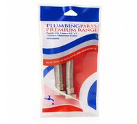 Home Range Westco Wras Approved 15mm X 1/2" X 150mm Push Fit Flexible Tap Connector Pair - 10mm Bore Stainless Steel Braided Hoses