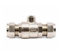 Home Range Wras Approved 15mm Compression X Compression Chrome Full Bore Isolating Valve For Hot & Cold Water