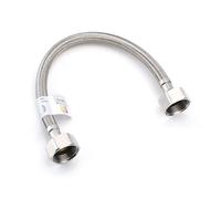 Home Range WRAS Approved 3/4" BSP Flexible Connector Hose 300mm | 304 Stainless Steel Braided Flexi Pipe | 10 Bar, 90°C | Kitchen, Bathroom, Boiler