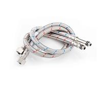 Home Range WRAS Approved M10 (10mm) x 3/8", 500mm |2 Lengths| Flexible Tap Connector Pair, Stainless Steel Monobloc Mixer Tap Hoses, Leak-Proof Flexible Pipes for Hot & Cold Water Supply