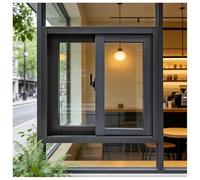 Home Replacement Window with Screen, Aluminum Alloy Frame & Tempered Glass, Basement Sliding Windows for Shed Chicken Coop Bathroom(120X80 CM)