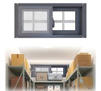 Home Replacement Window with Screen and Clear Glass, Aluminum Sliding Windows for Shed Garage Bathroom Basement(50X50CM/19.6X19.6IN)