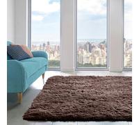 Home Republic Alaska Sponged Shaggy Rug - Chocolate