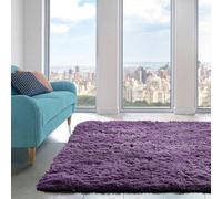 Home Republic Alaska Sponged Shaggy Rug - Purple