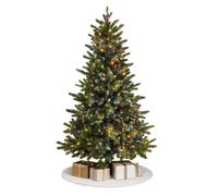 Home Republic Artifical Chstirmas Half Tree with Warm LED Lights in Emerald | Size: 180 cm x 45 cm Home Republic Emerald 180 cm x 45 cm