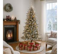 Home Republic Artificial Christmas Tree with LED Lights, Snow Pine Branches in Emerald | Size: 150 cm x 15 cm Home Republic Emerald 150 cm x 15 cm