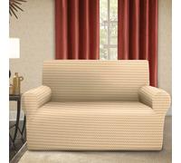 Home Republic Burgundy Esther Stretch Fitted Sofa Cover Three Seater