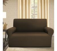 Home Republic Chocolate Esther Stretch Fitted Sofa Cover Two Seater
