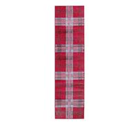 Home Republic Classic Tartan Check Area Rug for Living Room Bedroom Anti-Skid Backing modern Highland Check (Red, 60 x 150 cms)