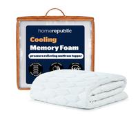 Home Republic Cooling Mattress Topper in White | Size: Double Home Republic White Double