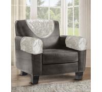 Home Republic Cream Crushed Velvet Sofa Caps 60Cm X 40Cm
