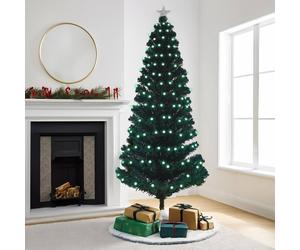 Home Republic Decorated Artificial Christmas Tree with LED Lights, Easy Assembly in Emerald | Size: 90 cm x 15 cm Home Republic Emerald 90 cm x 15 cm