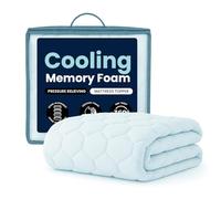 Home Republic Gel Memory Foam Mattress Topper - 4cm Extra Deep | Cooling, Pressure-Relief & Hypoallergenic | Deep-Pocket Fit for Mattresses up to 50 cm - Double Bed