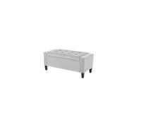 Home Republic Keswick Linen Storage Seat Storage Ottomans in Grey | Size: 2 Seater Home Republic Grey 2 Seater