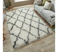 Home Republic Linhas Fluffy Rug - 60 x 110 - Cream
