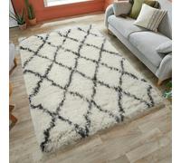 Home Republic Linhas Fluffy Rug - 80 x 150 - Cream