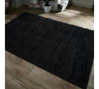 Home Republic Majestic Shaggy Rug - 80 x 150 - Black