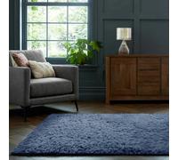Home Republic Montana Fluffy Rug - Navy