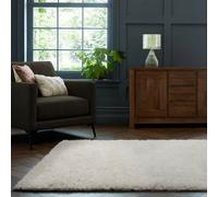 Home Republic Montana Fluffy Textured Rug in Ivory | Size: 60 cm x 100 cm Home Republic Ivory 60 cm x 100 cm