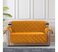 Home Republic Orange Matt Velvet Sofa Protector One Seater