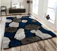 Home Republic Pebbles Shaggy Rug - Navy
