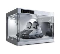 Home Republic Smart LED Sneaker Display Acrylic Box, Secure, Shoe Organizer Stackable LED with Remote Control Storage for Valuable Collectibles White Auto Open (1)