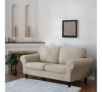 Home Republic Stretch Sofa Covers 2 Seater, 5 Piece Fitted Sofa Protector Set with Separate Seat & Back Covers, Washable Elastic Fit Slipcovers for Pets and Kids (Natural Beige)