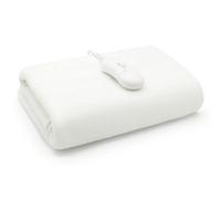 Home Republic Thermal Cosy Energy Efficient Heated Blanket - Faux Fur, Machine Washable Winter Warming Electric Throw, King Size - Bed, White