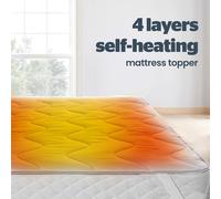 Home Republic Thermal Self Heating Mattress Topper in White | Size: Double Home Republic White Double