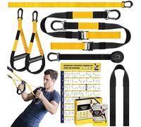 Home Resistance Training Kit, Resistance Trainer Exercise Straps with Handles, Door Anchor and Carrying Bag for Home Gym, Bodyweight Resistance Workout Straps for Indoor & Outdoor(Yellow)
