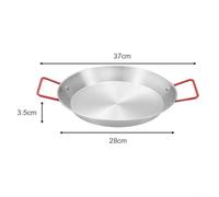 Home Restaurant Paella Bowl 28cm Serving Tray | Wide shallow design, for ideal for paella, stir fry, seafood, even heat distribution, 24cm diameter