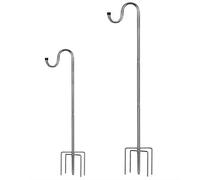 Home Right Bird Feeder Pole,117cm Set Adjustable Shepherds Crook Garden Hooks Heavy Duty 5 Prong Metal Hanger Hook Lights Planter Lanterns Hooks for Wedding Decoration(1 Pack)