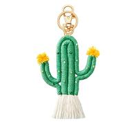 Home Room Decoration Pendant Hand Woven Cactus Keychain Christmas Beads Wall Hanging Ornaments Wall Hanging Ornament Home Decoration