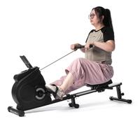 Home Rowing Machine, 8 Levels of Resistance, Quiet Magnetic Rowing Machine with Improved Double Rails for More Stability, Easy Construction, The First Choice for Home Fitness