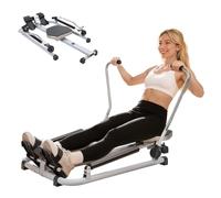 Home Rowing Machine, Hydraulic Rower with LCD Monitor, Adjustable Resistance up to 110LBS & Large Cushioned Seat, 265LBS Quiet Rowing Machine for Aerobic Exercise Fitness