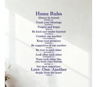 Home Rules Always be Honest Count Your Blessings Forgive and Forget be Kind and Tenderhearted Wall Decals Store Decoration 42x75.3cm DarkBlue