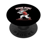 Home Run Baseball Goat Batter Funny Team Spirit PopSockets Adhesive PopGrip