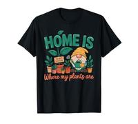 Home s Where My Plants are Funny Gnome Gardener T-Shirt