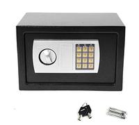 Home Safe Box Digital Electronic Keypad Medium with 2 Emergency Keys 7.87x12.2x7.87 inch Black 8.5 Litre Wall or Floor Mounted Steel Safes Security Storgae Box