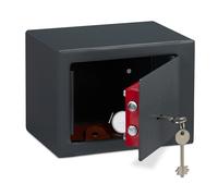 Home safe Mini Metal Vault Double Lock Lightweight Home Security Box 2 Keys