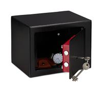 Home safe Mini Vault Security Box Compact Lightweight Key Lock Safe 2 Keys