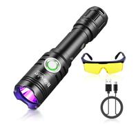 Home Safety 1702 395nm UV Flashlight Blacklight Portable Black Light for for Pet Urine Finding & Mineral, Antique Detection, Scorpion Search, etc (1702_UV 395nm)