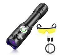 Home Safety 1702 395nm UV Flashlight Blacklight Portable Black Light for for Pet Urine Finding & Mineral, Antique Detection, Scorpion Search, etc (1702_UV 365nm)