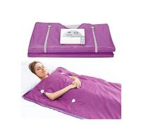 Home Sauna Kit, Fat Burning Sauna Blanket, Body Detox Oxford Cloth Heating Sauna Blanket for Home Spa Therapy Beauty Salon (Zipper Style)(Purple)