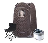 Home Sauna Kit, Portab Full Size Steam Sauna Set, Saunas Spa for Relaxation Body Detox Therapy with 4 Liters Large Steamer Remote Control