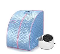 Home Sauna Kit, Portable Sauna Household Steam Room, Beneficial Skin 2.0L Machine, Slimming Bath SPA Health Simple Joint Steel Frame(Blu)