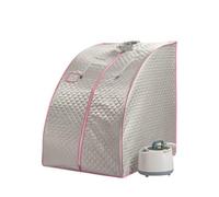 Home Sauna Kit, Portable Sauna Household Steam Room, Beneficial Skin 2.0L Machine, Slimming Bath SPA Health Simple Joint Steel Frame(Silver)